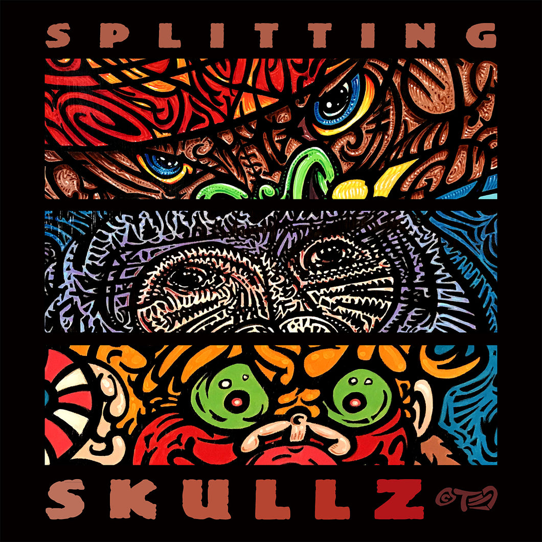Splitting Skullz triptych